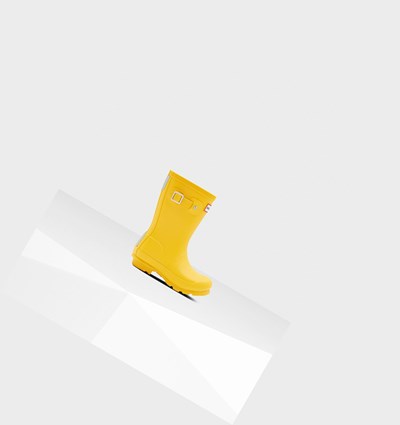 Yellow Hunter Original Little Kids' Rain Boots | 342XVULCW